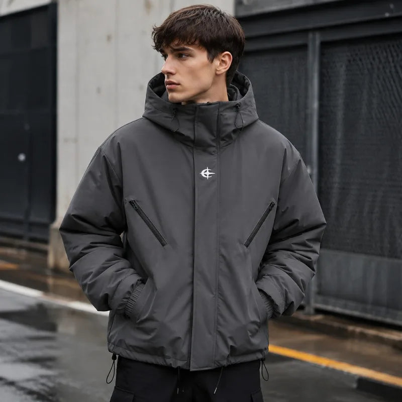 Mens High Street Trendy Casual Fashion Jacket Youth Loose Fit Outdoor Coat Lightweight Breathable Daily Wear For Young Adult Men